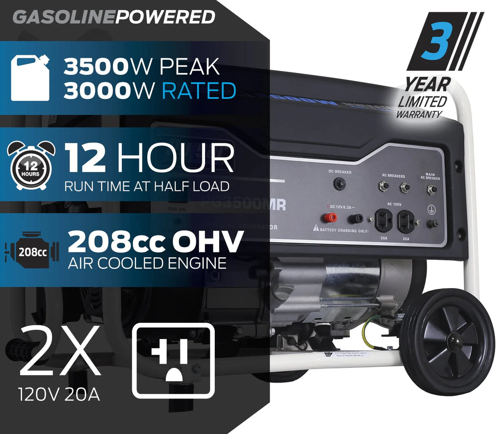3500-Watt Gas Powered Portable Generator B6750