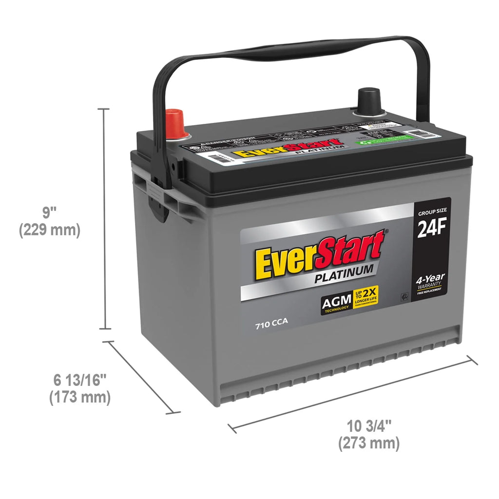 AGM Automotive Battery Group Size 24F 12 Volt 750 CCA U34634