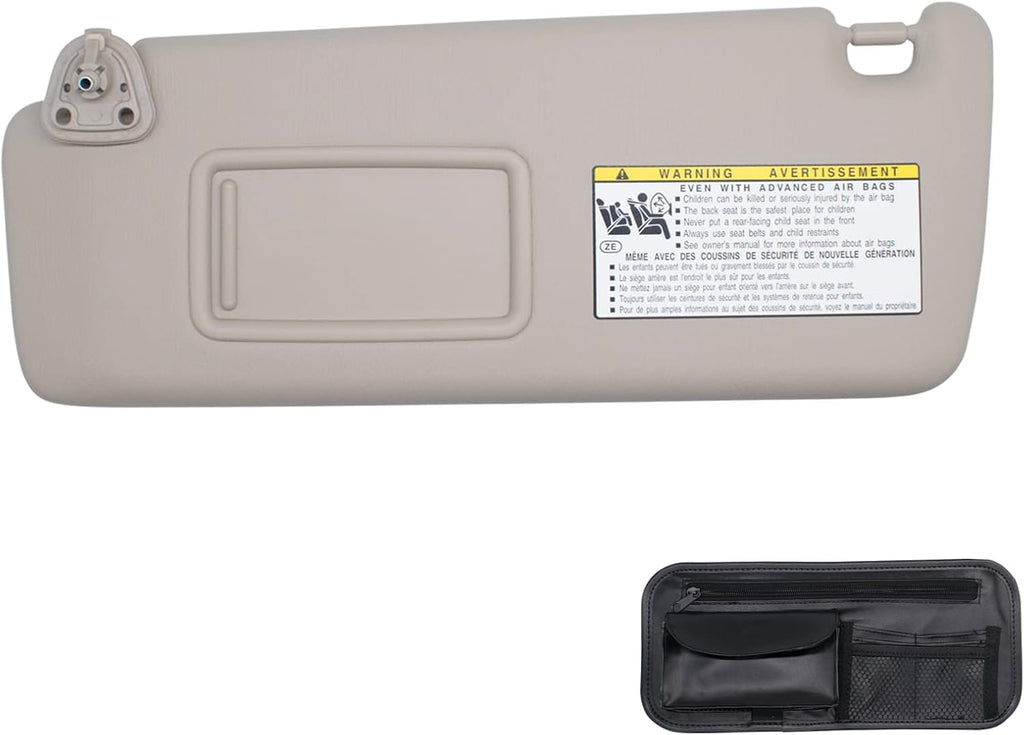 Beige Sun Visor Compatible Toyota Highlander 2004-2007 Pack of 2 A16750