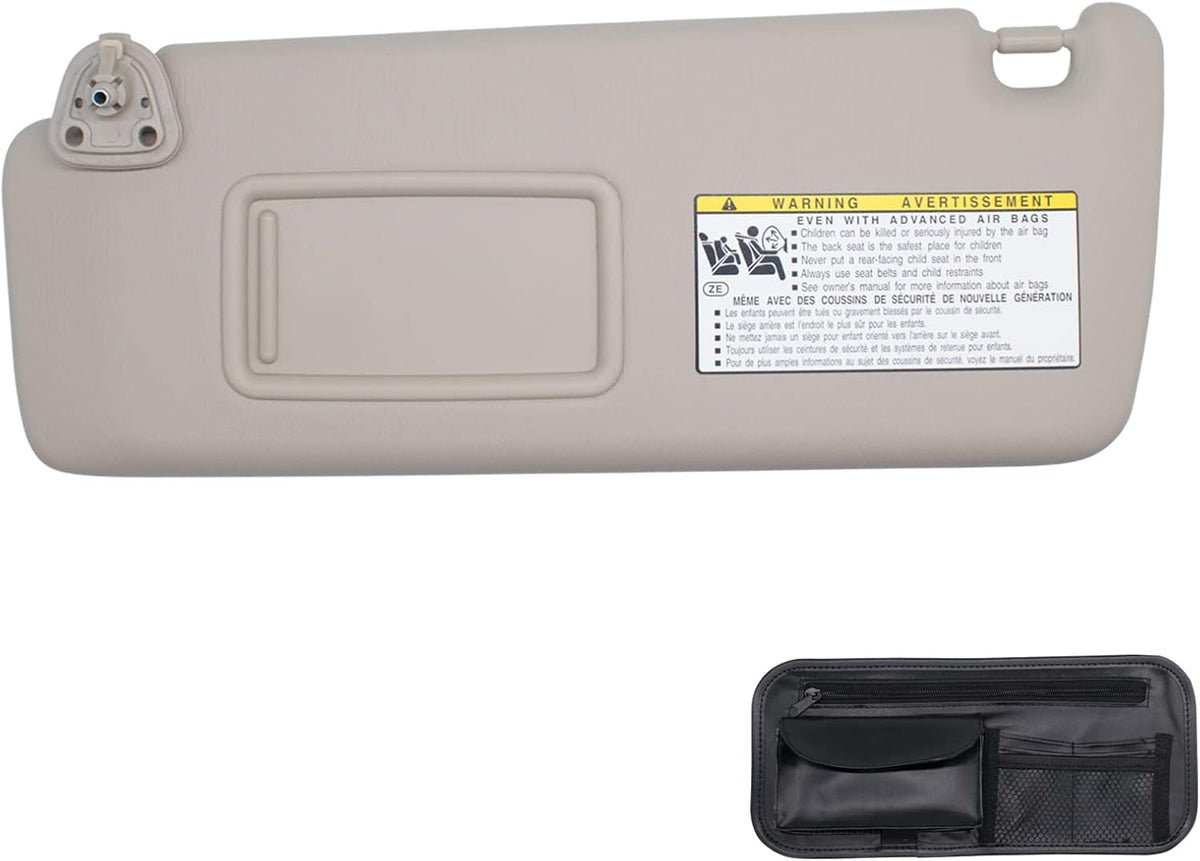 Beige Sun Visor Compatible Toyota Highlander 2004-2007 Pack of 2 A16750