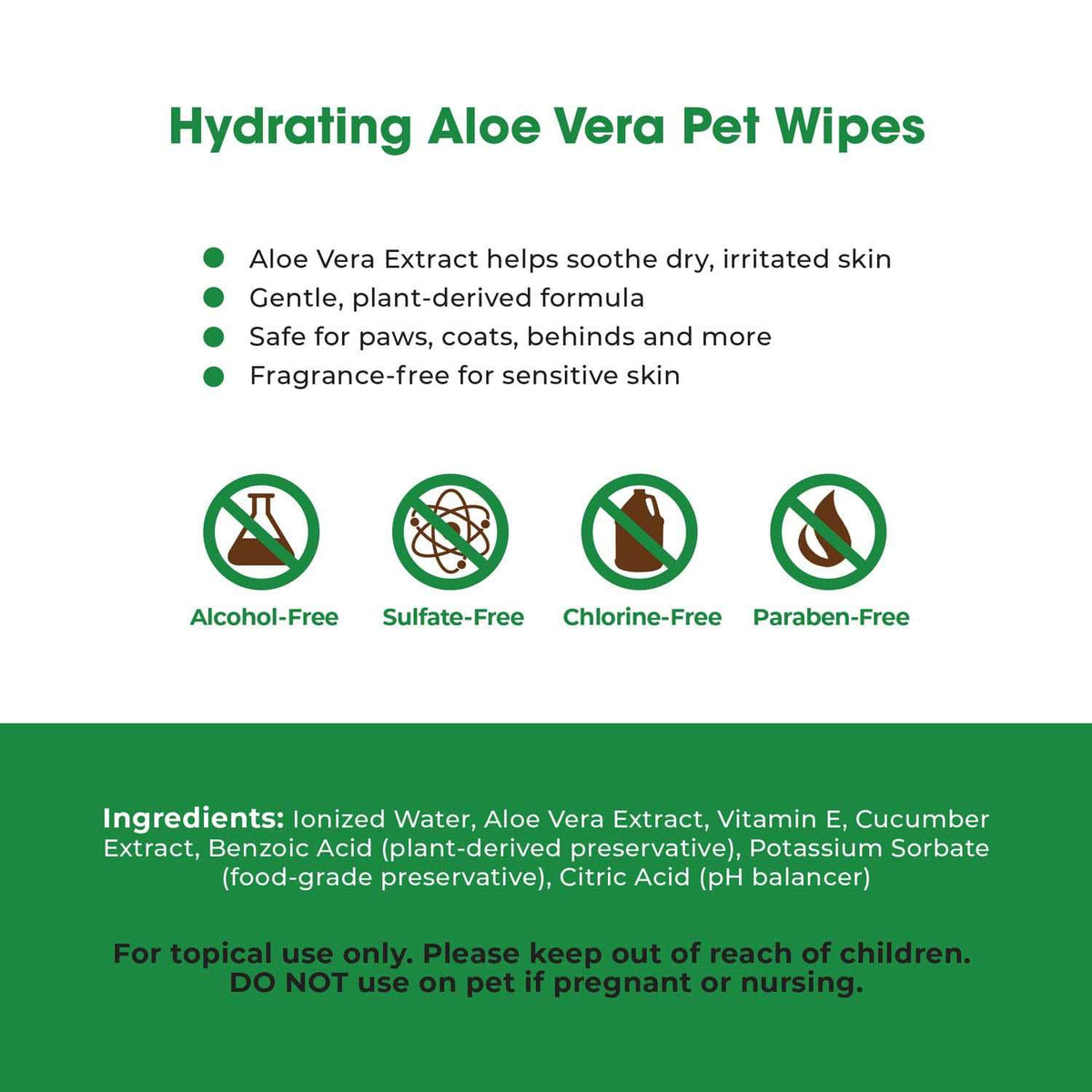 Plant-Based Pet Grooming Wipes 400 Pack Z124362