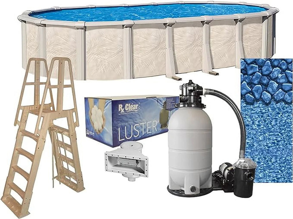 15' x 30' Oval x 52 Swimming Pool Kit with 25 Gauge Liner C373370
