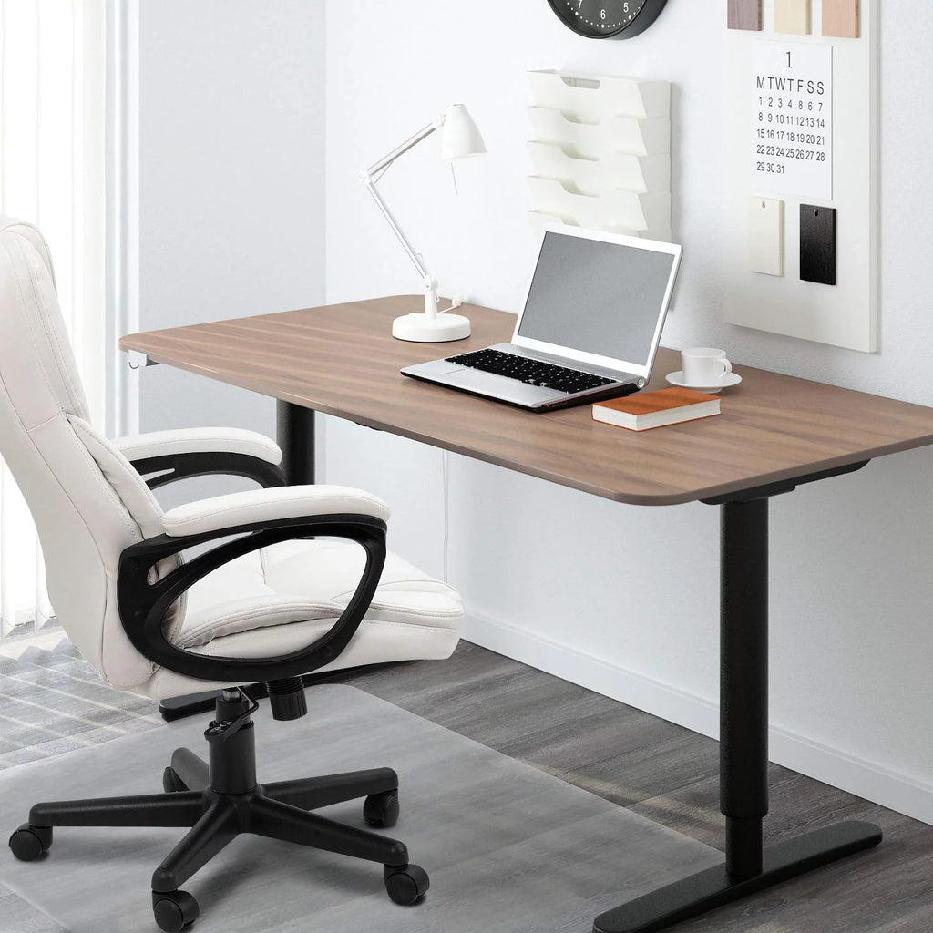 Black Faux Leather High-Back Executive Office Chair with Lumbar Support P869