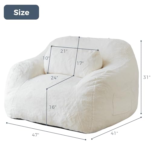 Black Boucle Bean Bag Sofa with Pillow B729565