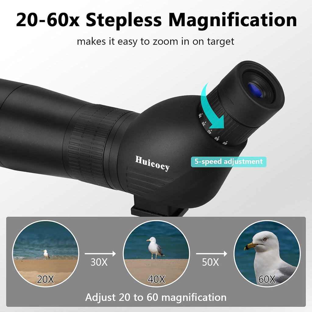 20-60x60mm Zoom Fogproof Spotting Scope with Tripod L995731