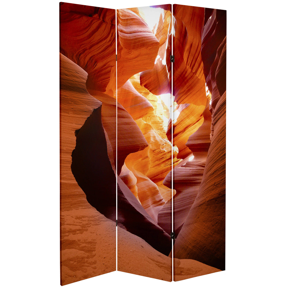 Tall Double Sided Painted Desert Canvas Room Divider B1886