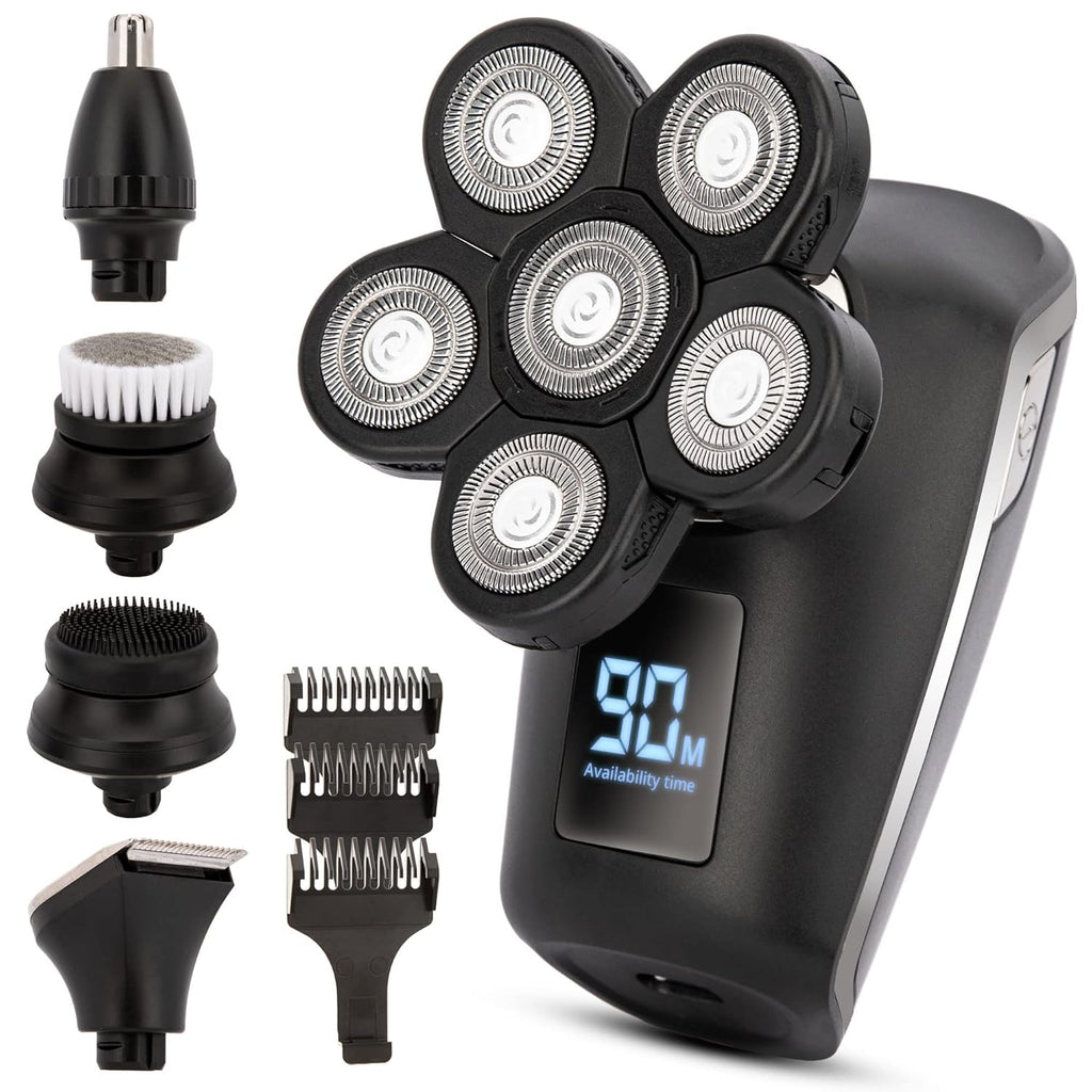 5-in-1 Electric Head Shaver, Cordless and Rechargeable, Pack of 2 W37665
