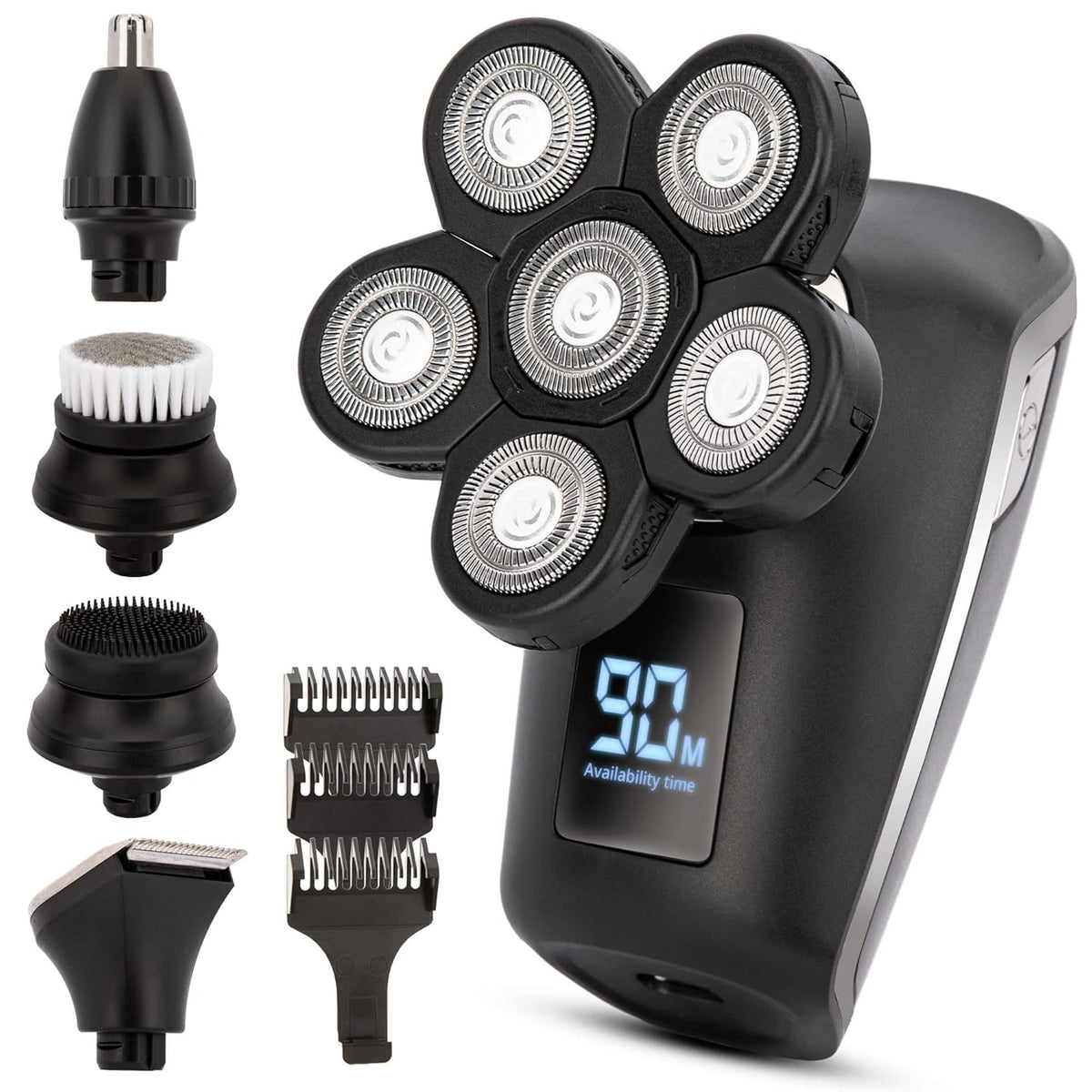 5-in-1 Electric Head Shaver, Cordless and Rechargeable, Pack of 2 W37665