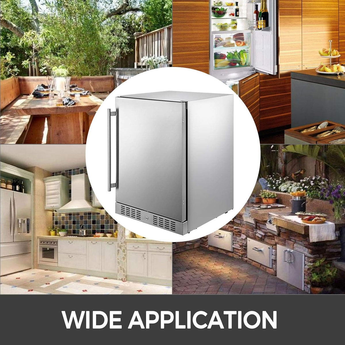 Silver 5.5 cu.ft. Beverage Cooler Refrigerator C14793