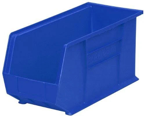 Plastic Storage Stacking Hanging Bin Blue Case of 6 W766