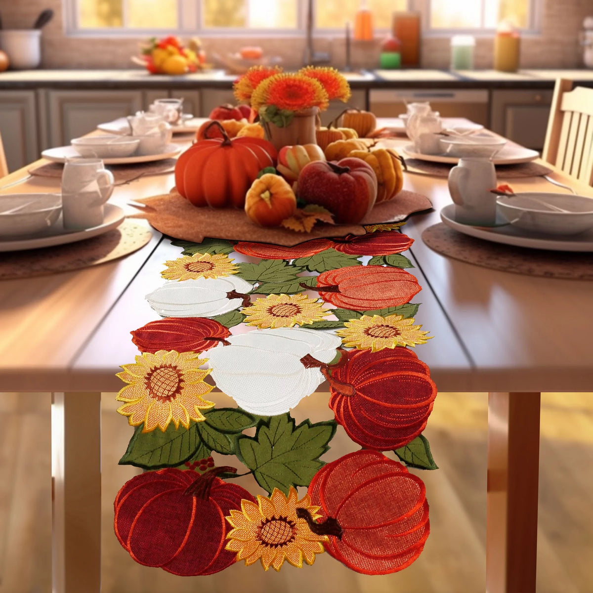Embroidered Table Runner 13"X120" K501987