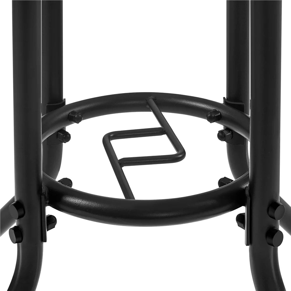 31.5'' Outdoor Patio Round Bistro Table with Umbrella Hole, Black T594