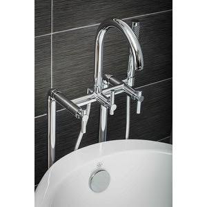 Polished Chrome Floor Mount Tub Filler Faucet P36562