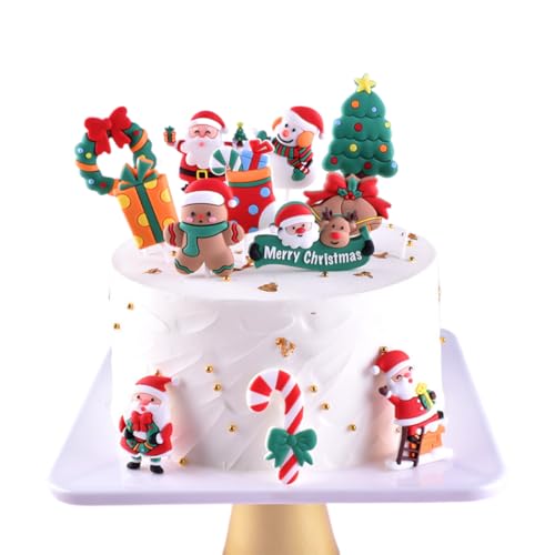 12pcs Christmas Cake Topper N31636