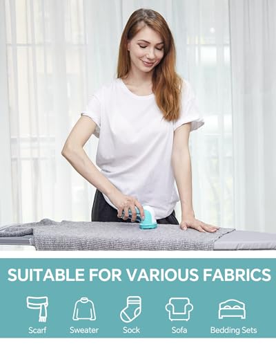 Fabric Shaver and Lint Remover with 2-Speeds, Stainless Steel Blades, Gray U226285