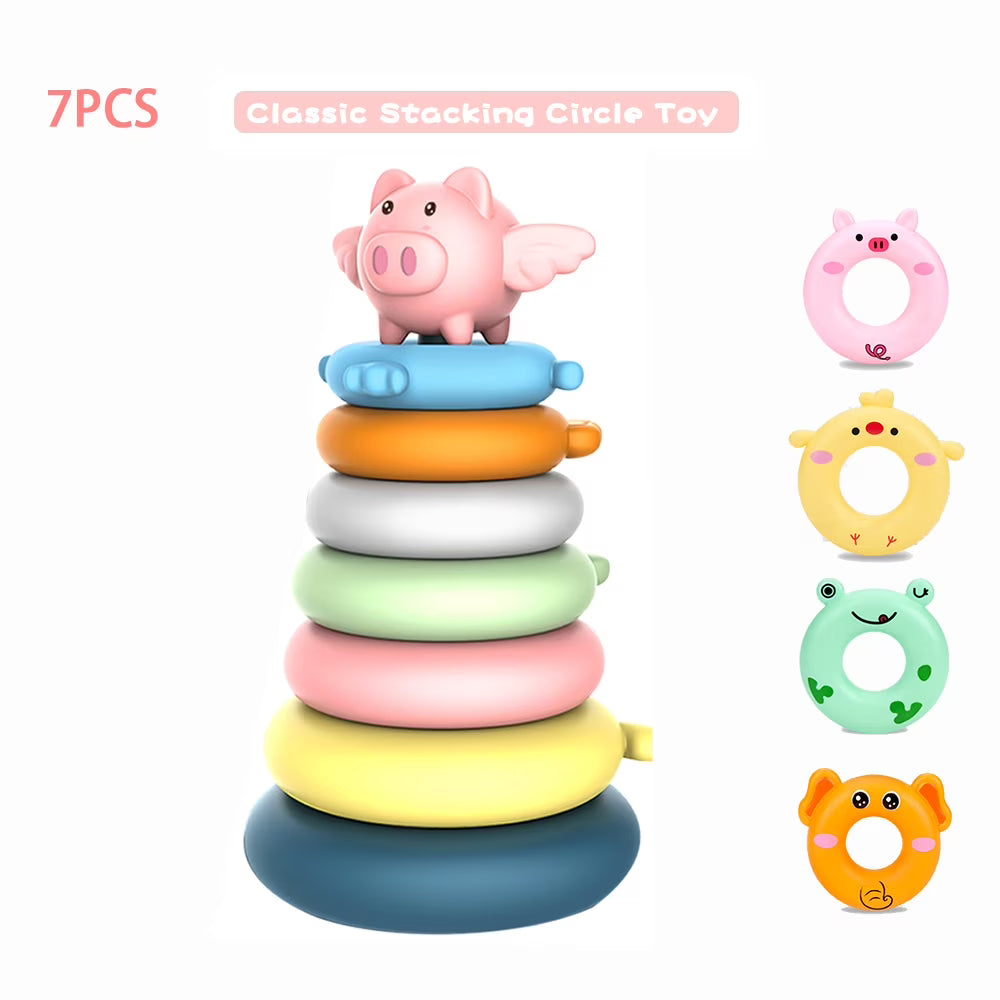 7 Rings Stacking Rings Soft Toys for Babies M677706
