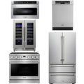 36 Gas Range, Refrigerator, Dishwasher, Microwave and Wine Cooler X368988