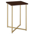 16x22 Square Side Table in Dark Walnut/Gold G34245