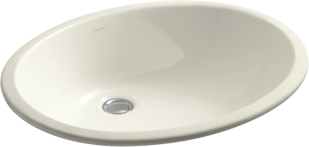 White Undercounter Bathroom Sink I46758