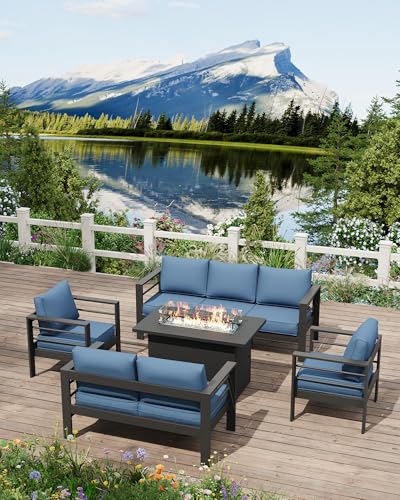 8 Piece Aluminum Patio Furniture Set with Olefin Cushion H292728