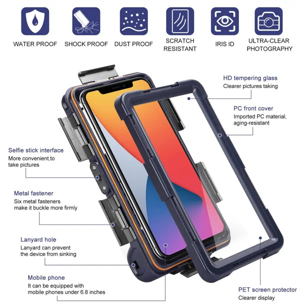 Waterproof Protective Case for Oppo A93s 5G and Phones Up to 6.9 Inch with Lanyard W857