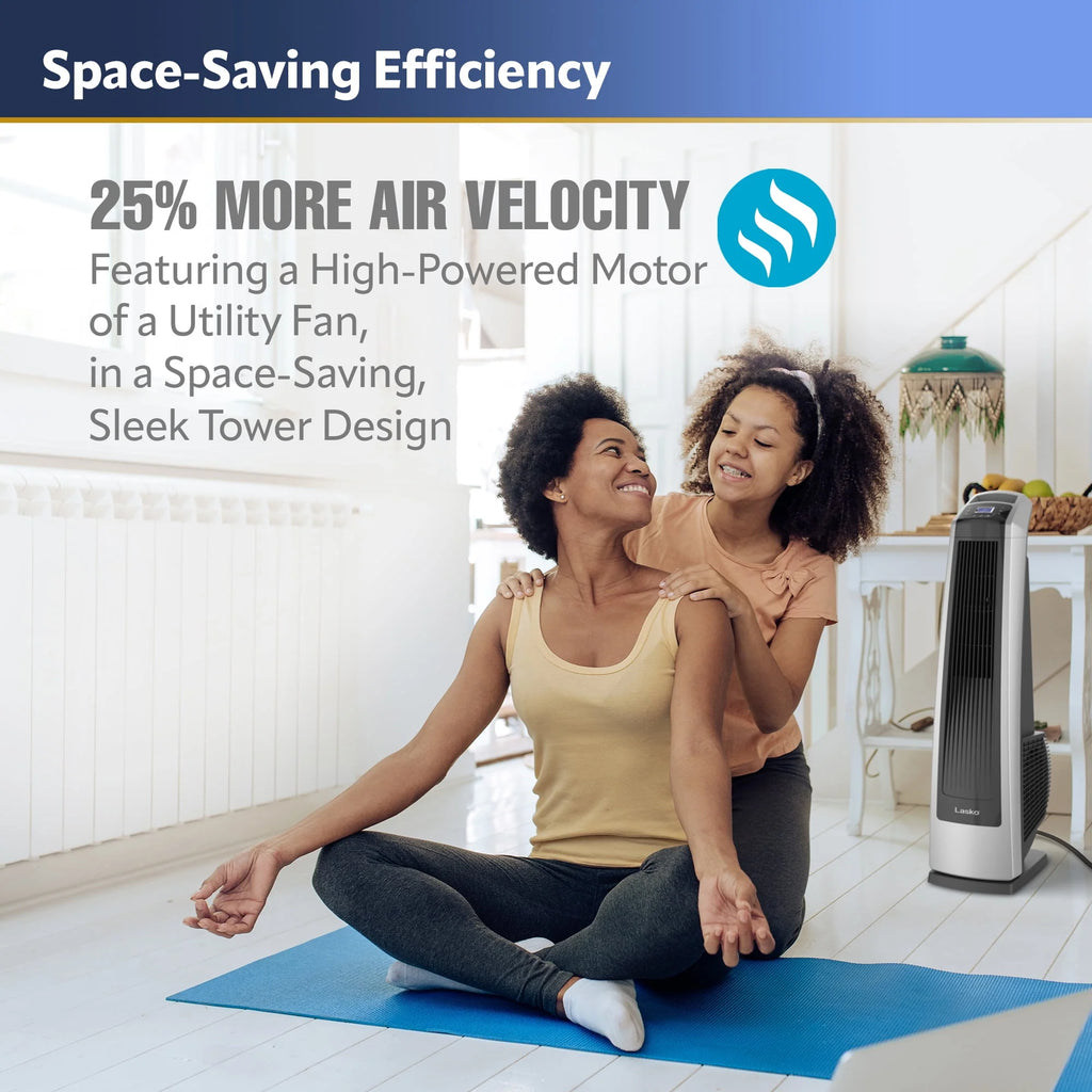 High Velocity Oscillating Tower Fan with Remote Control S607