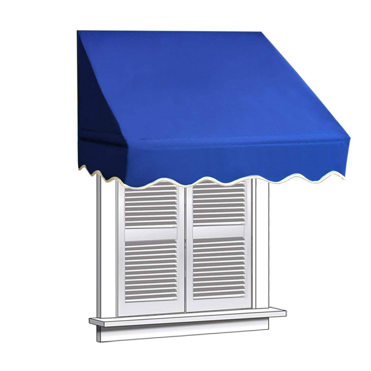 Blue 8 ft Window Door Awning Canopy O4918