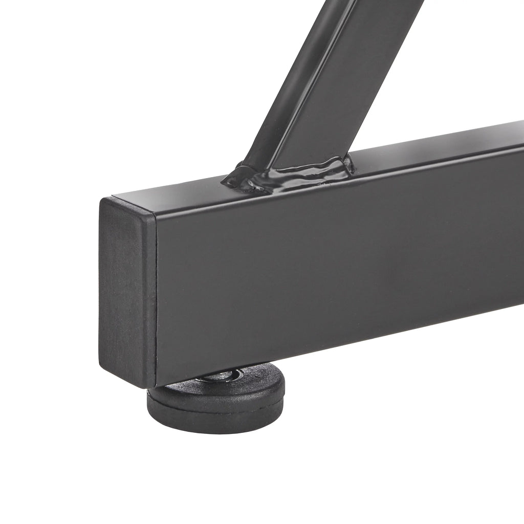 L Shape Computer Desk with Metal Frame & Clear Glass Top U216821