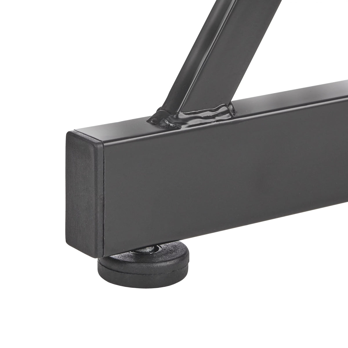 L Shape Computer Desk with Metal Frame & Clear Glass Top U216821