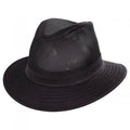 Black Packable Mesh Safari Fedora Hat E724090