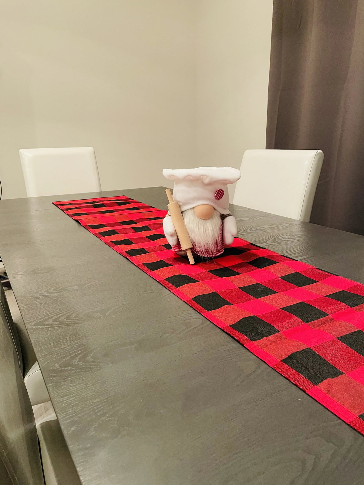 Red and White Plush Gnome Decor R6033
