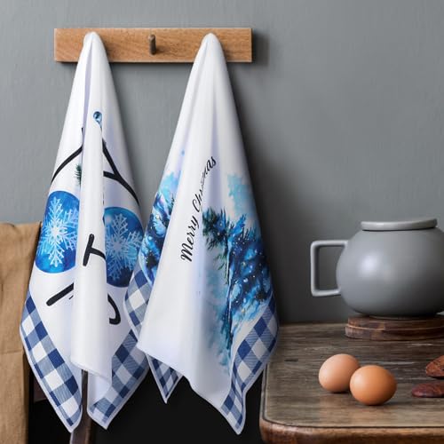 6 Pcs Christmas Kitchen Towel Oven Mitts and Pot Holders Set F604365