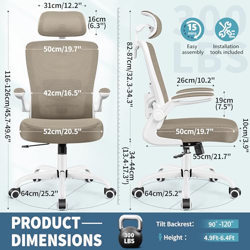 Black Ergonomic Office Chair with Lumbar Support B572