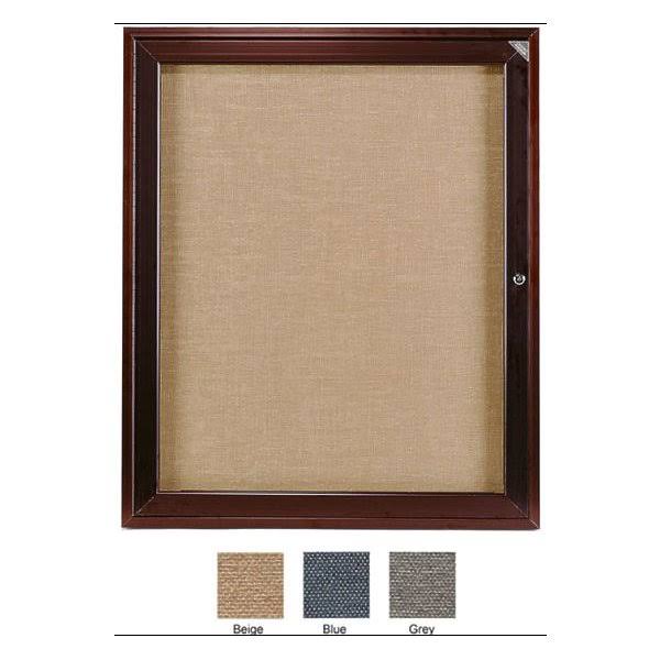Blue Fabric Bulletin Board with Aluminum Frame I5206