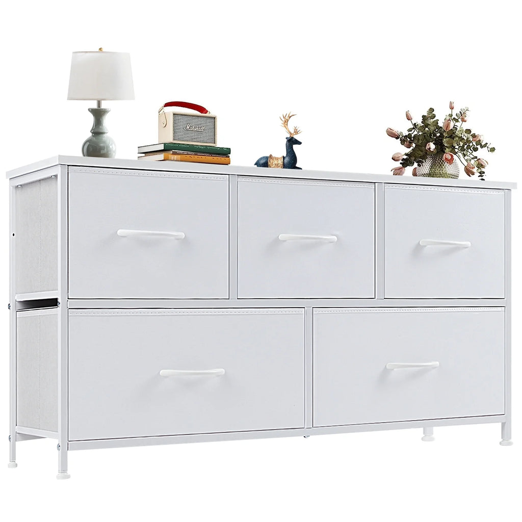 Gray 9 Drawer Fabric Storage Dresser X4619