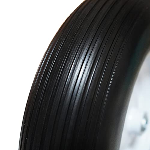 14.5" Flat Free Tire for Wheelbarrow, 5/8" Bearing with Extra 3/4" Bearing O449