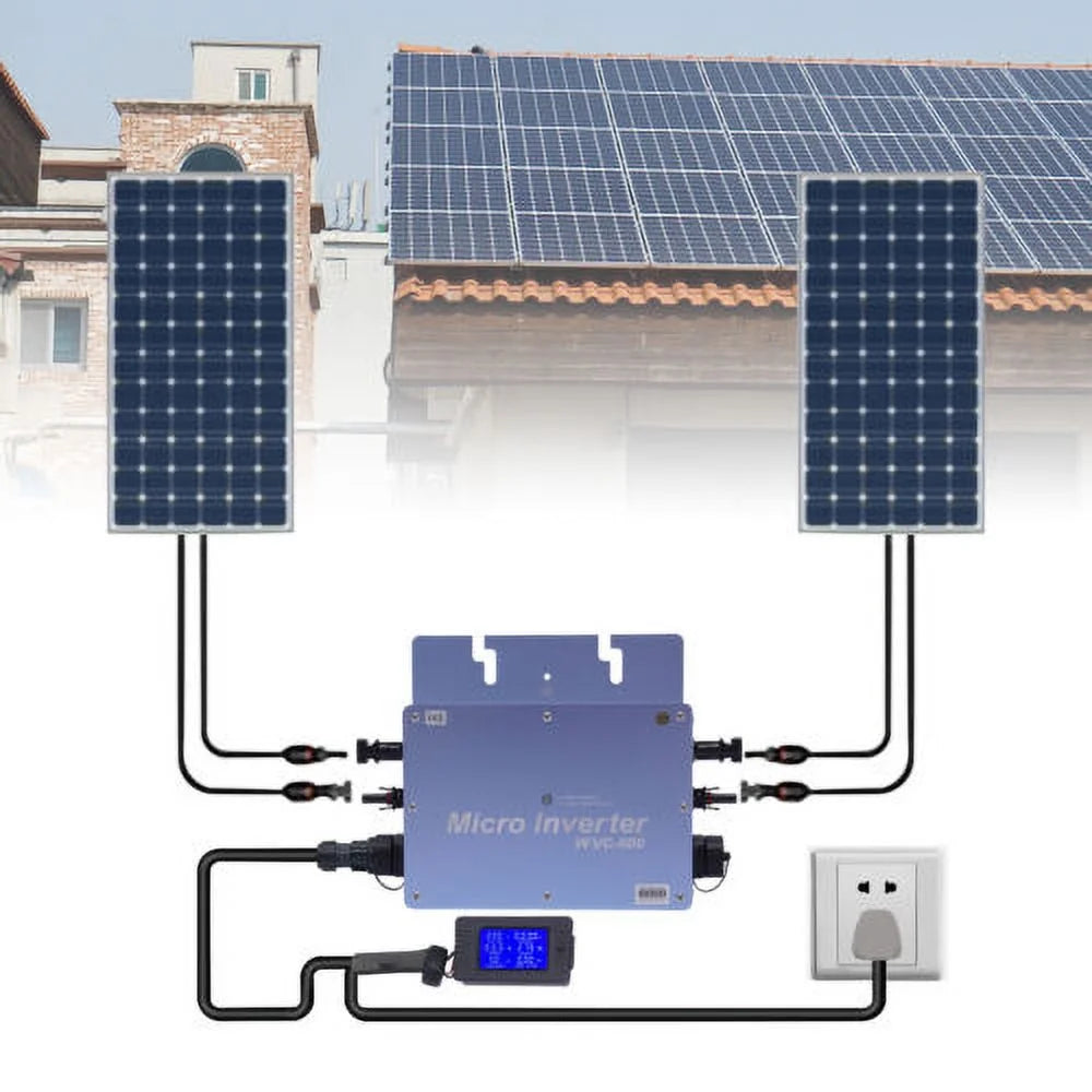 600W 110V Solar Micro Inverter Grid Tie MPPT Pure Sine Wave Waterproof J9410