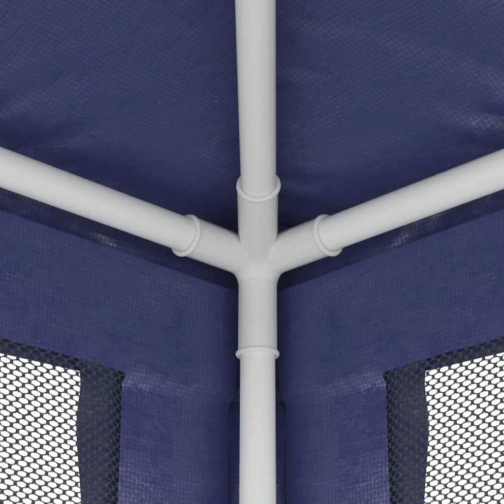 Party Tent with 8 Mesh Sidewalls Blue 29.5'x13.1' HDPE V440