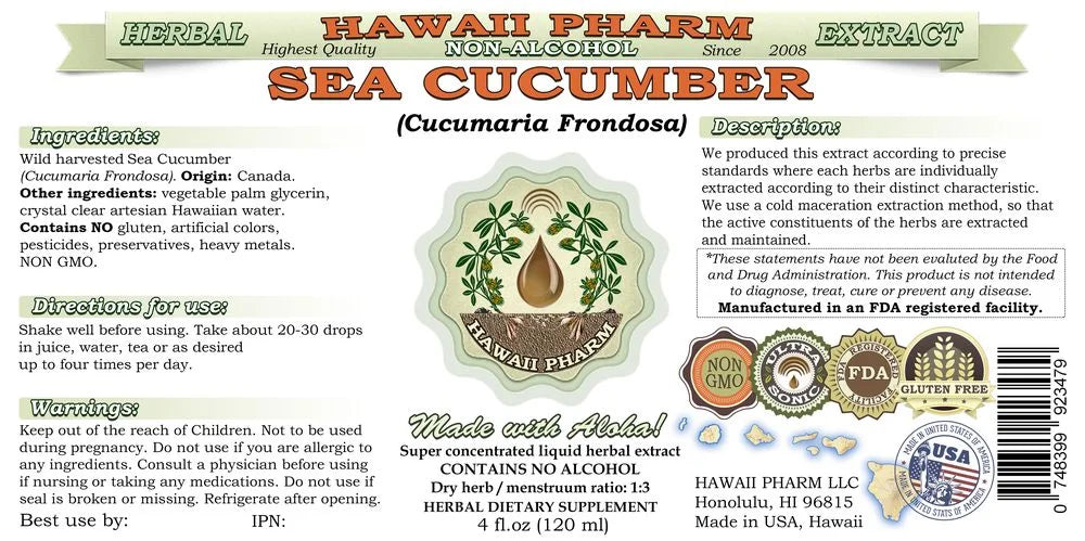 2 oz Sea Cucumber Glycerite Herbal Supplement U544