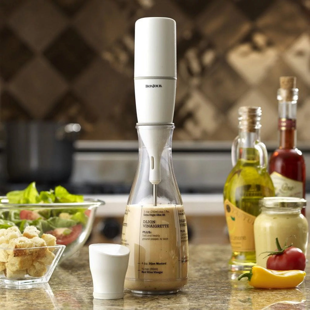 Plastic Salad Dressing Carafe and Handheld Mixer, 12 oz T97647