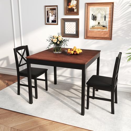 Mid-Century Modern 3-Piece Dining Table Set with 2 Chairs E83099