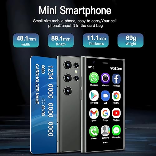 Mini Smartphone Android 3.0 inches Touch Screen 2gb ram 16gb ram Black M7980