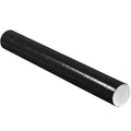Mailing Tubes with Caps, 3x24, Black, 24/CS S126