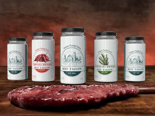 Rendered Beef Tallow, 2 pack, Grass fed, 16oz Total X46455