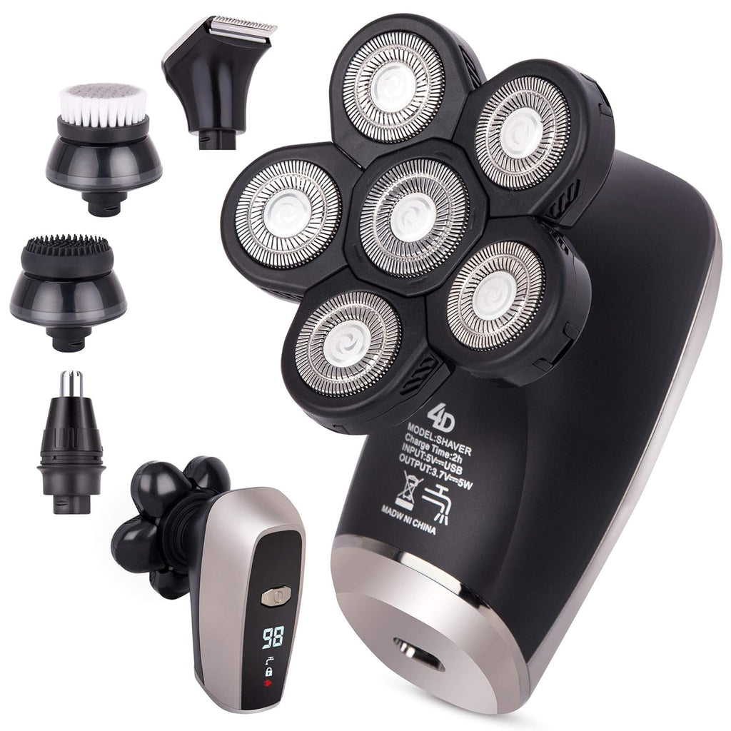 5-in-1 Electric Head Shaver, Cordless and Rechargeable, Pack of 2 W37665