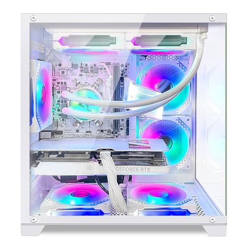 White Gaming PC Desktop with AMD Ryzen 7 5700G, RTX 4060 8GB, 32GB DDR4 RAM, 1TB M.2 PCIE SSD, Windows 11 Pro R6516
