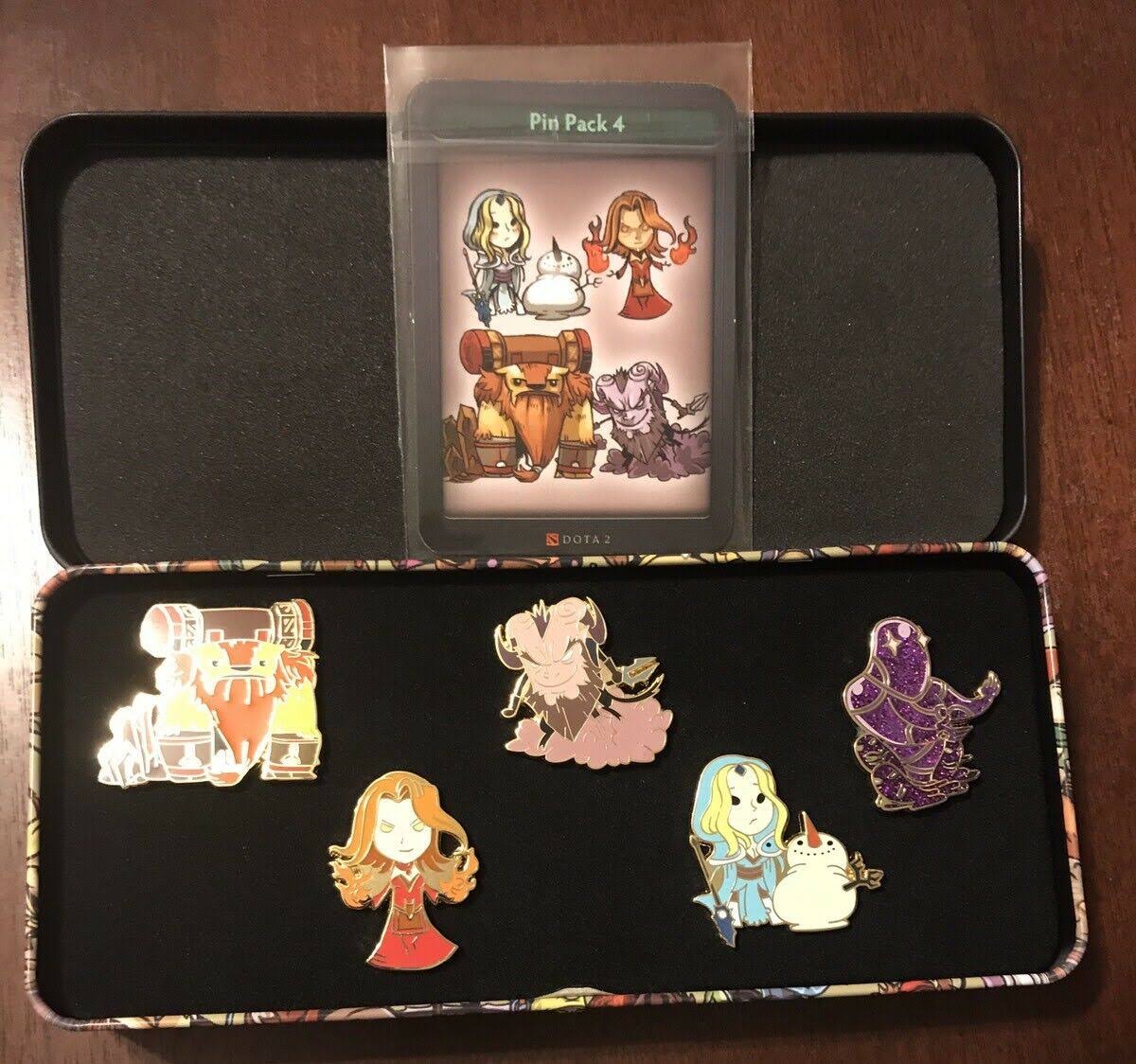 Dota 2 Hero Pin 5-Pin Set and Cards W699