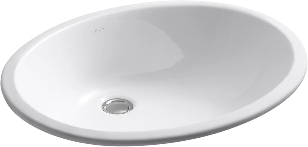 White Undercounter Bathroom Sink I46758
