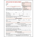 Application for Employment Form 8.5 x 11 25 Pack N792