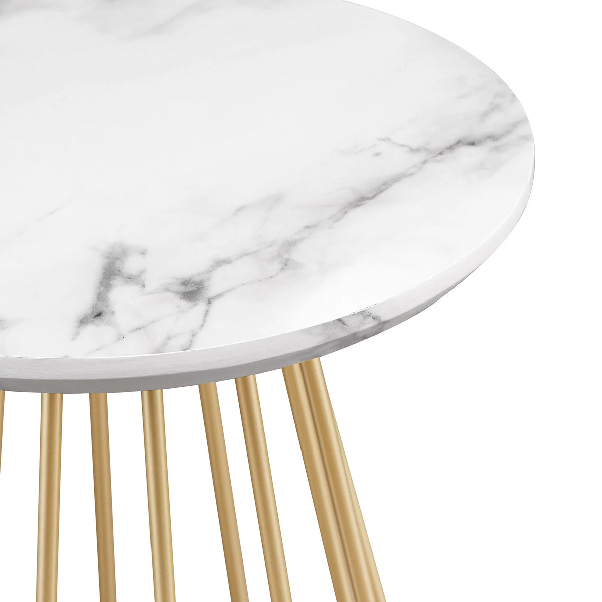 Modern 16" Accent Table with Metal Cage Base S29842